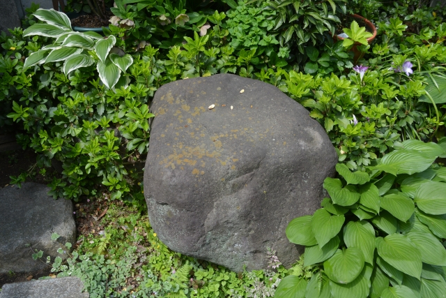 重い庭石